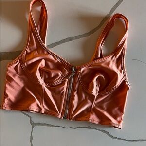 Urban outfitters Coral Zipper top